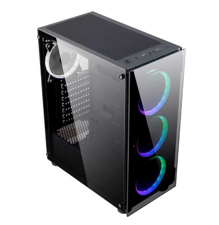 Gabinete Gaming Perseo Hero 3 Fanes Frontal Argb - Imagen 3