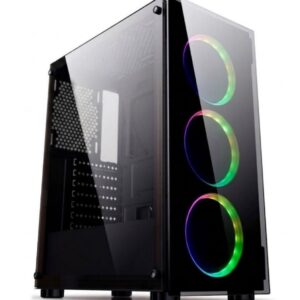 Gabinete Gaming Perseo Hero 3 Fanes Frontal Argb
