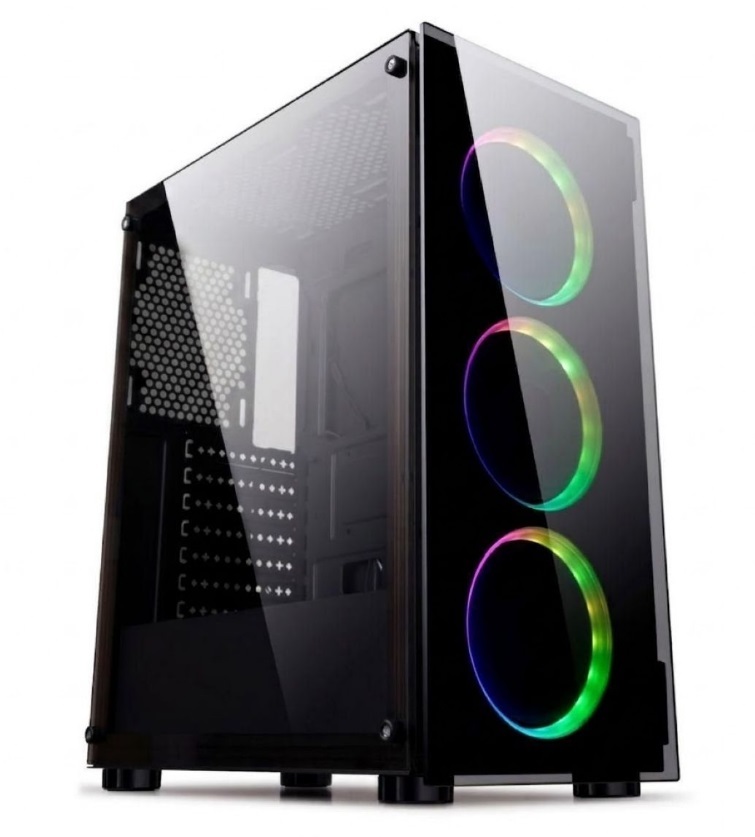 Gabinete Gaming Perseo Hero 3 Fanes Frontal Argb
